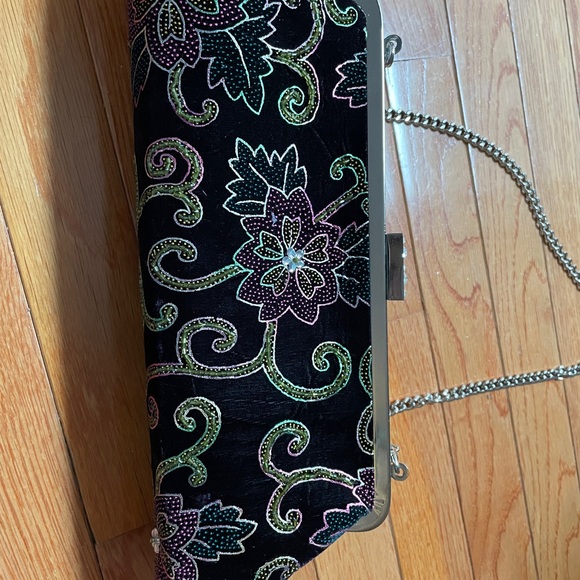 Velvet Beaded Evening Clutch Bag - New, never worn - Picture 2 of 4